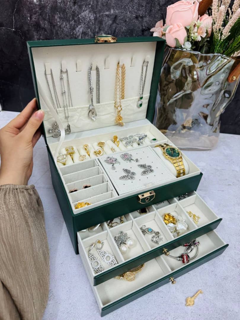 جعبه جواهرات 3طبقه قفلدار